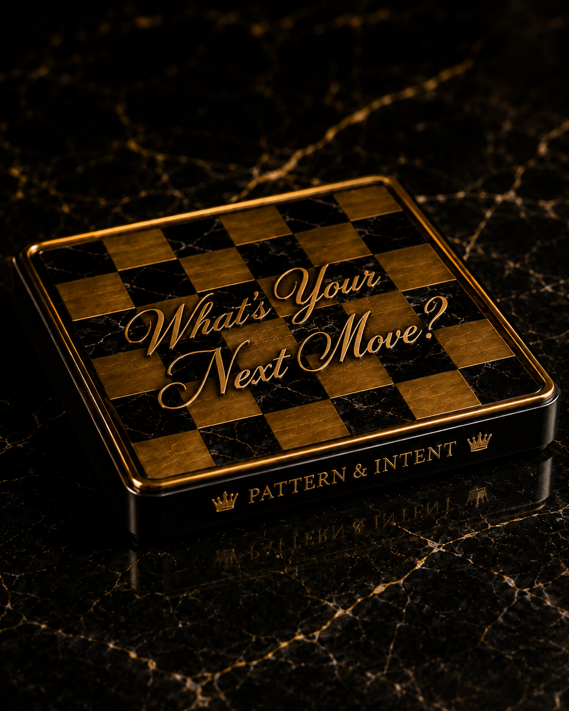 P&I Chessboard Coaster — "What’s Your Next Move?"
