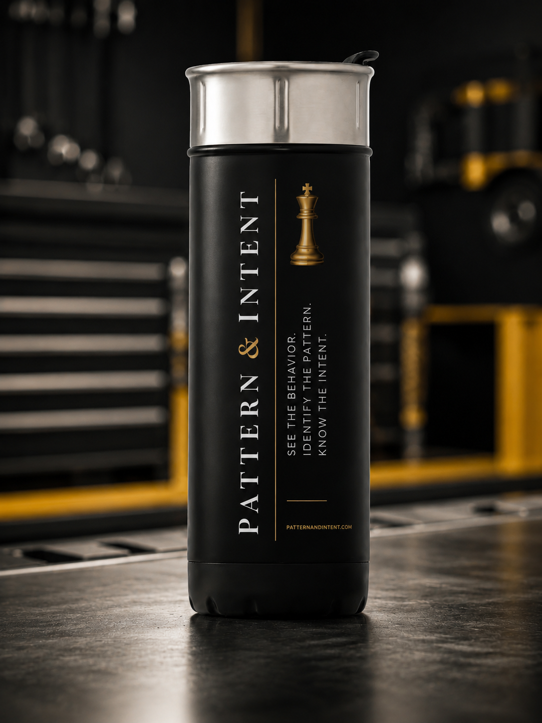 Premium Silver/Black Grip Tumbler